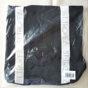 St. Tropez Tote Bag Black White New